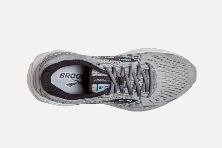 Brooks Adrenaline GTS 21 Road Running Shoes - Womens - Grey - QI1907325